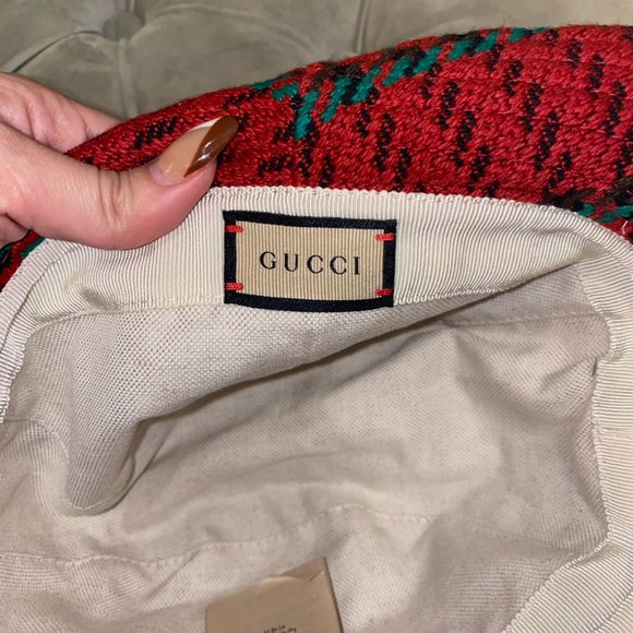 Gucci Red and Green Patterned Hat main image 5